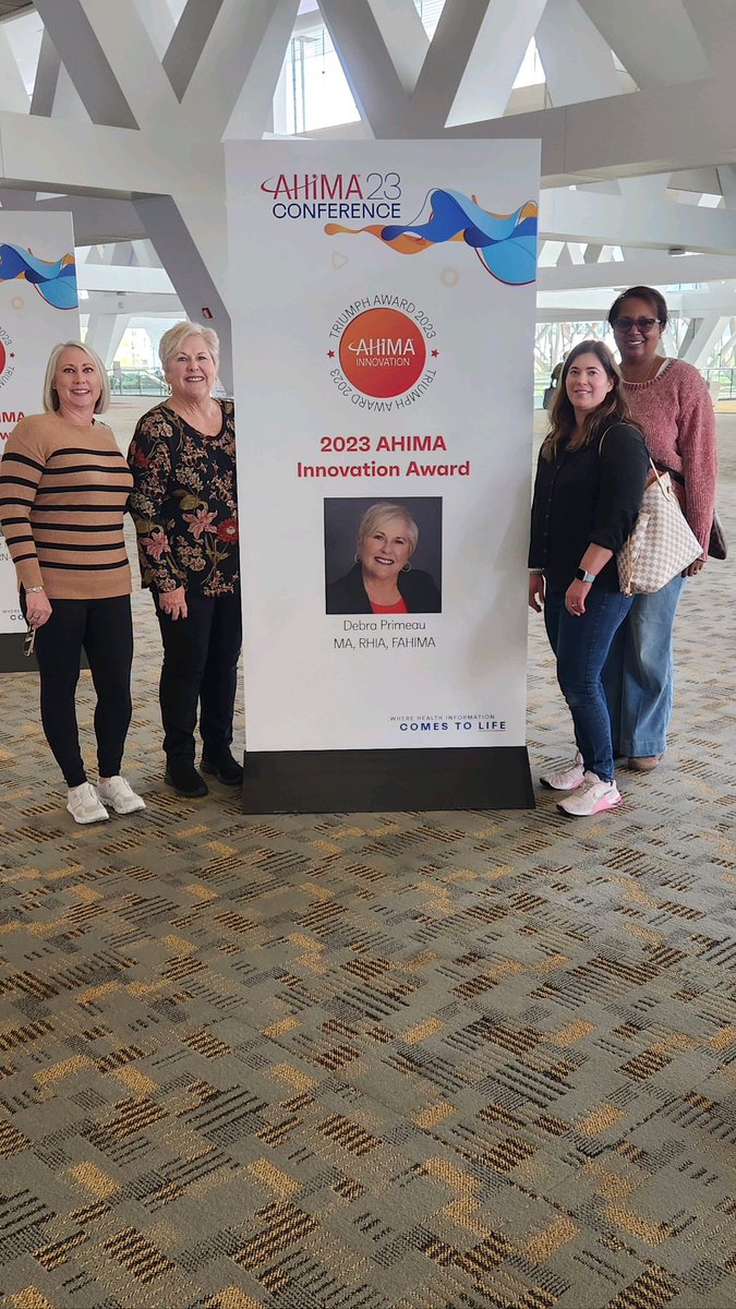 Congratulations to <a href="/Californiahia/">CHIA</a> <a href="/WSHIMAResources/">WSHIMA Resources</a> HI Professional <a href="/PrimeauCG/">Debi Primeau</a> #AHIMA23 Triumph - Innovation Award winner. We are celebrating with you.