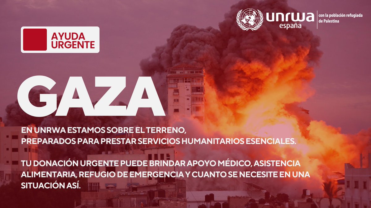 Cientos de hogares destruidos. Y sin posibilidad de escapatoria. #Gaza es la cárcel a cielo abierto más grande jamás conocida. No tienen dónde huir, porque no pueden. Viven atrapados en un bloqueo ilegal por tierra, mar y aire desde hace más de 16 años. 
👉ayudagaza.com