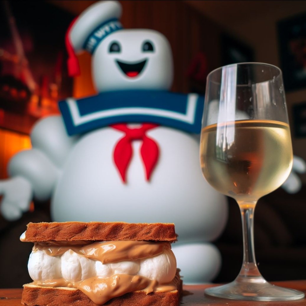 FinalCase's tweet photo. Happy National Fluffernutter Day! 🥪
Indulging in this marshmallowy, peanut buttery delight with a glass of Reisling to celebrate! 🍷 #FluffernutterDay
The Marshmallow Man approves! https://t.co/x2wlQnWNCf