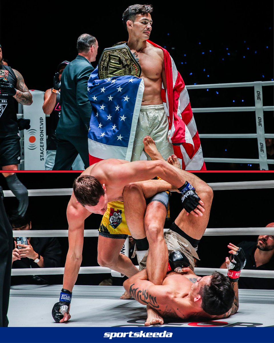 sportskeedaMMA's tweet photo. Vietnamese-American star Thanh Le makes quick work of Ilya Freymanov. Check out the full fight if you haven’t already. It didn’t last long! 😲 

#MMA #ONEChampionship https://t.co/FbPSiIirT6