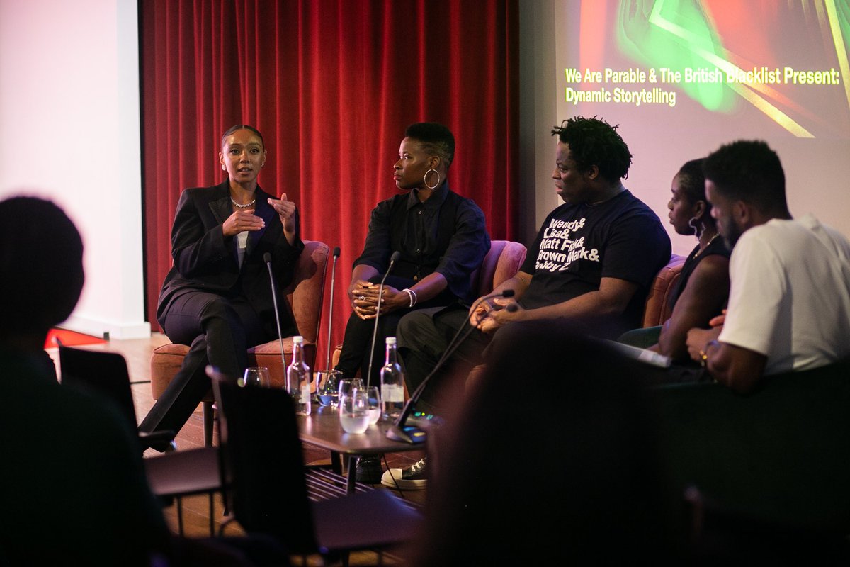 weareparable's tweet photo. Three extraordinary filmmakers joined us & @BritBlacklist yesterday for a talk on Dynamic Storytelling. Gems were dropped and minds were blown. Thank you to @AduraOnashile #SavanahLeaf @TheBullitts for their insight, generosity and time,and for everyone for coming through! #LFF https://t.co/144JQOKnlx