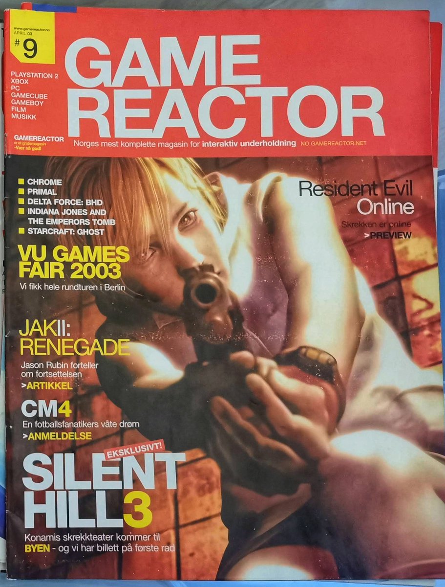 ChrisGoPlay's tweet photo. #Spooktober2023 Heather Mason and Silent Hill 3 on the cover of Norwegian Game Reactor. 

#SilentHill #SilentHill3 #SurvivalHorror #GamingMags #GameMagazines #GameMags #GamingMagz #GameMagz #GamingMagazines https://t.co/2iXBd5kub2