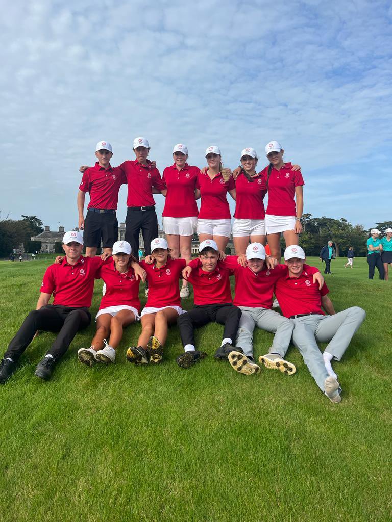 🙌 𝗪𝗶𝗻𝗻𝗲𝗿𝘀! 🙌 Congratulations to our under-16’s who defeated Ireland 16-8 at @CartonHouseGolf! 👏 What a great few days across the Irish Sea! 🏴󠁧󠁢󠁥󠁮󠁧󠁿☘️ Thanks to @GolfIreland_ for hosting us! 🤝 #RespectInGolf #TogetherInGolf