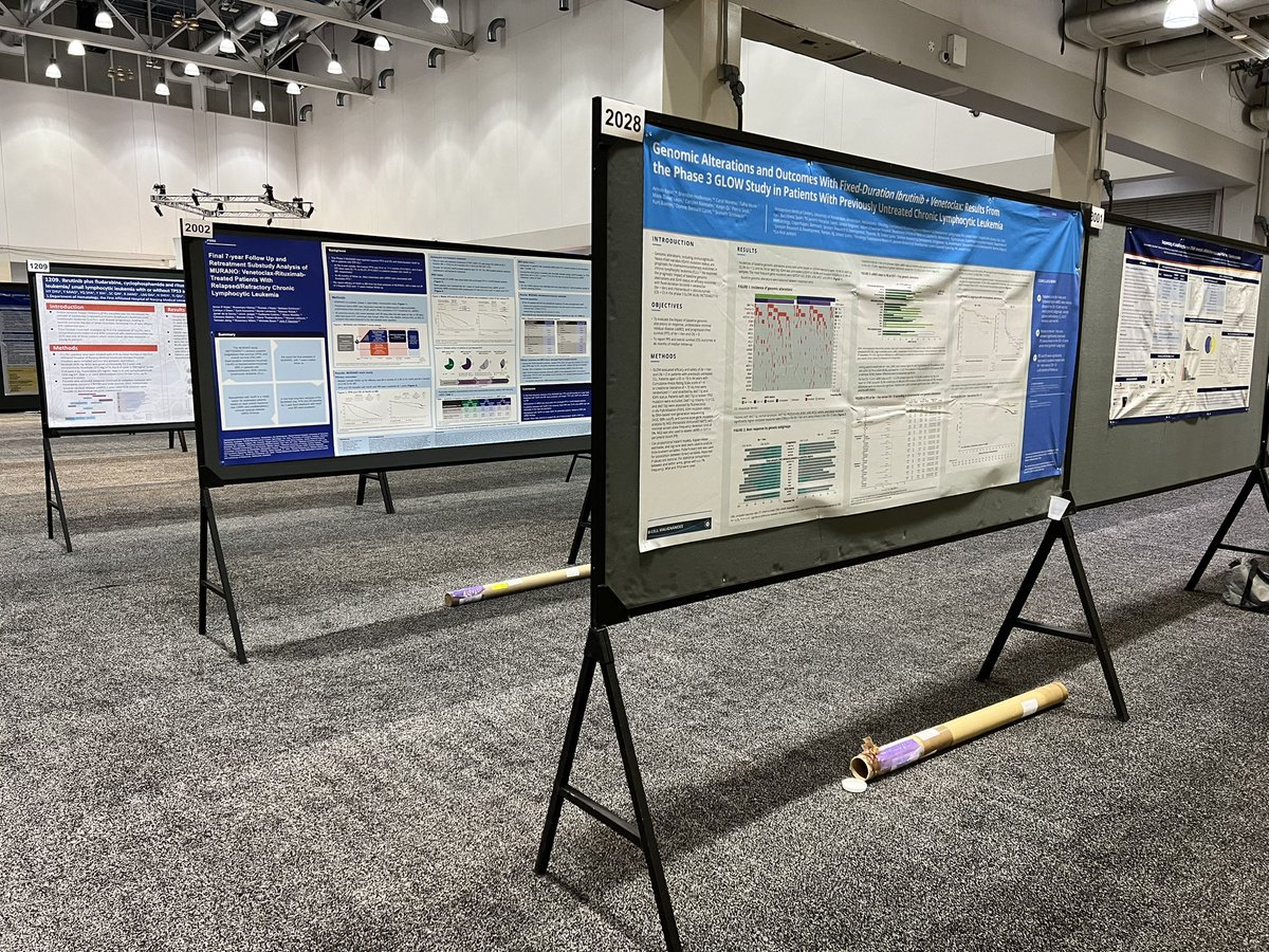 Getting everything ready for this afternoon’s poster session at #iwCLL2023