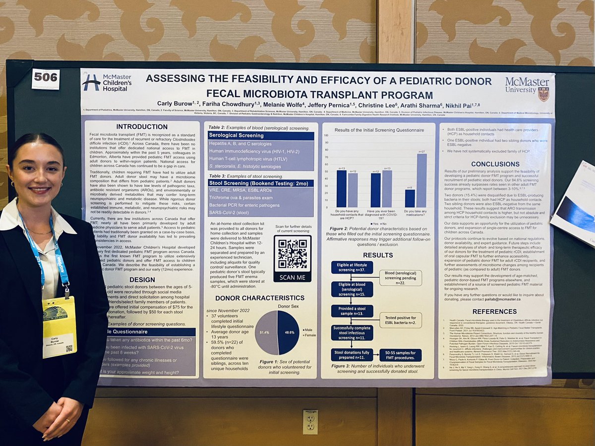 Nikhil Pai (MD, CNSC, NASPGHAN-F, FRCPC, FAAP) (@paipad) on Twitter photo Go @CarlyBurow, go! Presenting our experience developing the first Canada-wide pediatric donor stool bank for kids with recurrent C. difficile. Thanks to <a href="/hamhealth/">Hamilton Health Sciences Foundation</a> <a href="/mch_childrens/">McMaster Children's Hospital</a> and #pailab for making this happen for our patients! #NASPGHAN23 #FMT #Cdiff Go @CarlyBurow, go! Presenting our experience developing the first Canada-wide pediatric donor stool bank for kids with recurrent C. difficile. Thanks to <a href="/hamhealth/">Hamilton Health Sciences Foundation</a> <a href="/mch_childrens/">McMaster Children's Hospital</a> and #pailab for making this happen for our patients! #NASPGHAN23 #FMT #Cdiff