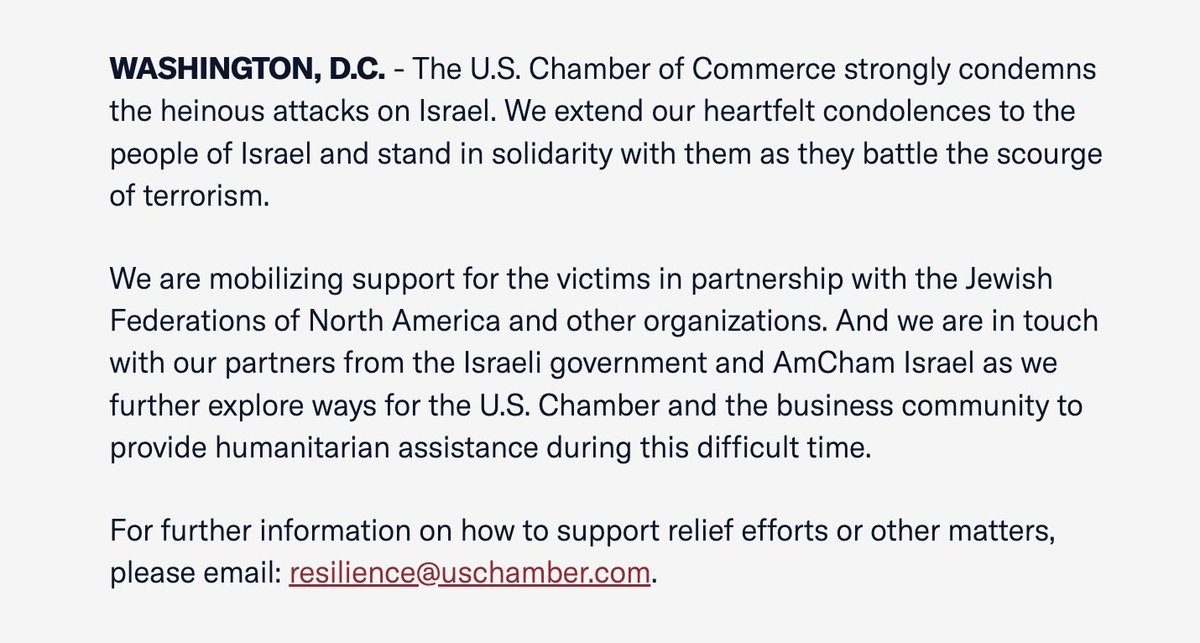 Our statement on Hamas attack on Israel: bit.ly/3LTShBw