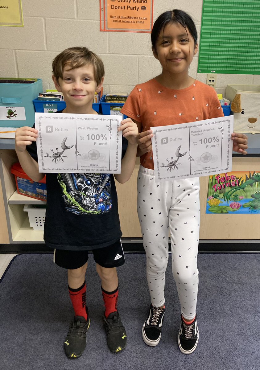 Miss_Garland_4's tweet image. Students are working hard to achieve math fact fluency! #ReflexMath #firsttopass ✖️➗ @HanStElem