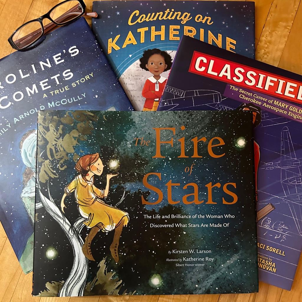 MIRRORING & MERGING - the stories of a star's development and a star scientist's journey. BRILLIANT. Great addition to a growing text set of women in this area of STEM. Thank you @KRoyStudio & @KirstenWLarson @ChronicleBooks #teachnonfiction #NFtextset