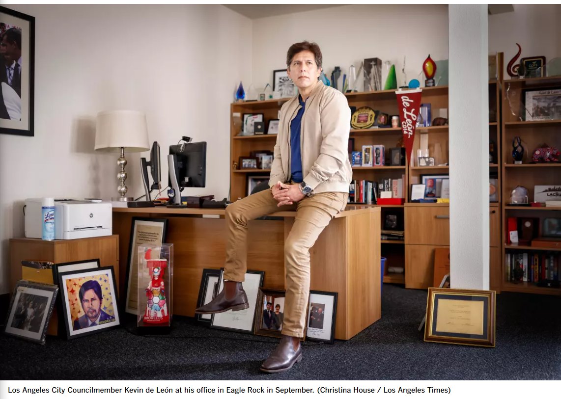 JonnyPeltz's tweet image. It is certainly an extremely ugly and cynical choice - though consistent with the paper's previous coverage of the LA Fed tapes, downplaying the racism at every turn - for the LA Times to basically be taking campaign photos for Councilmember Kevin de León: