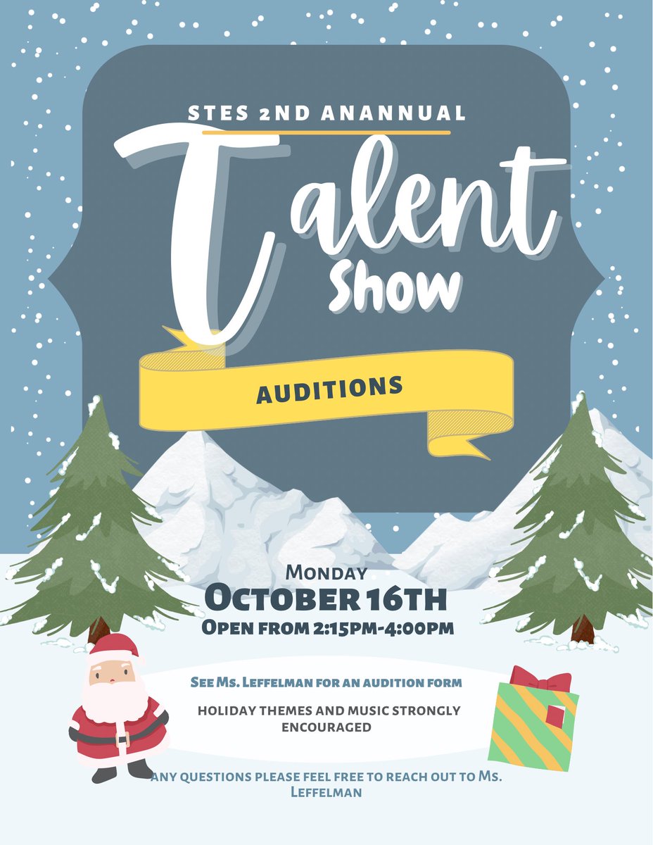 STESMoanaJr's tweet photo. STES talent show auditions! https://t.co/Fzkdjflt0A