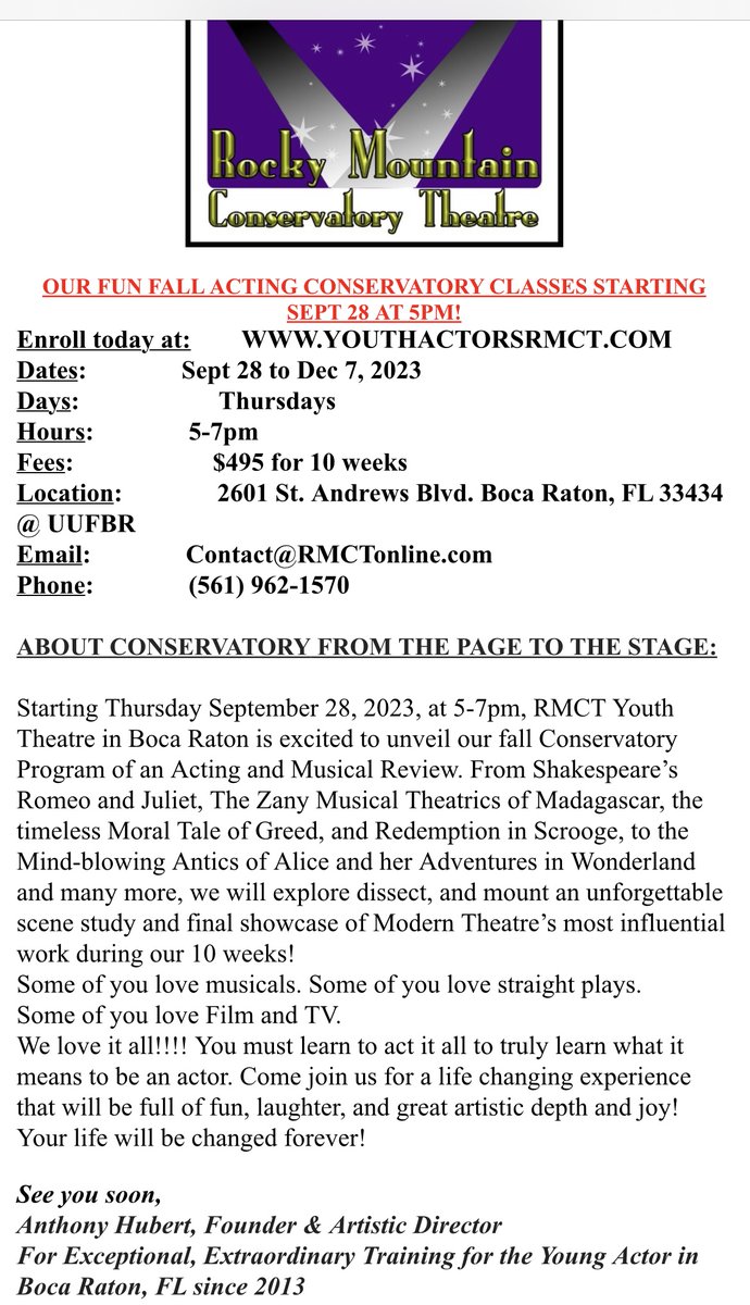 YouthActors's tweet photo. Come and join us to our awesome Youth Acting Conservatory Program in Boca Raton, FL at https://t.co/MAQgO2Mvo8 https://t.co/wYfwaCK5Tz