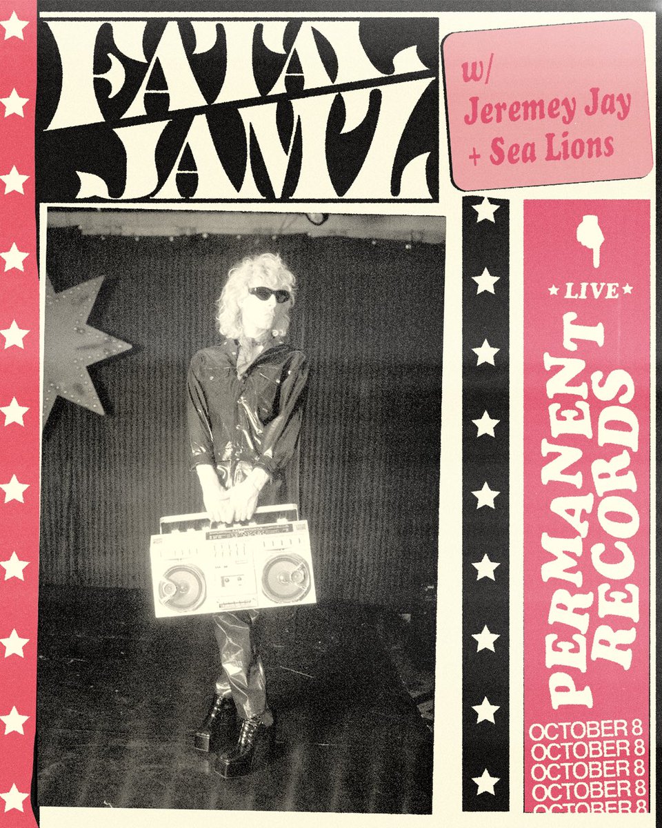 FatalJamzz's tweet photo. Playing live tonite @Permanent_LA 
@forcefieldpr  onstage at 9pm
w/ Jeremey Jay + Sea Lions https://t.co/LaGTb7ePIG