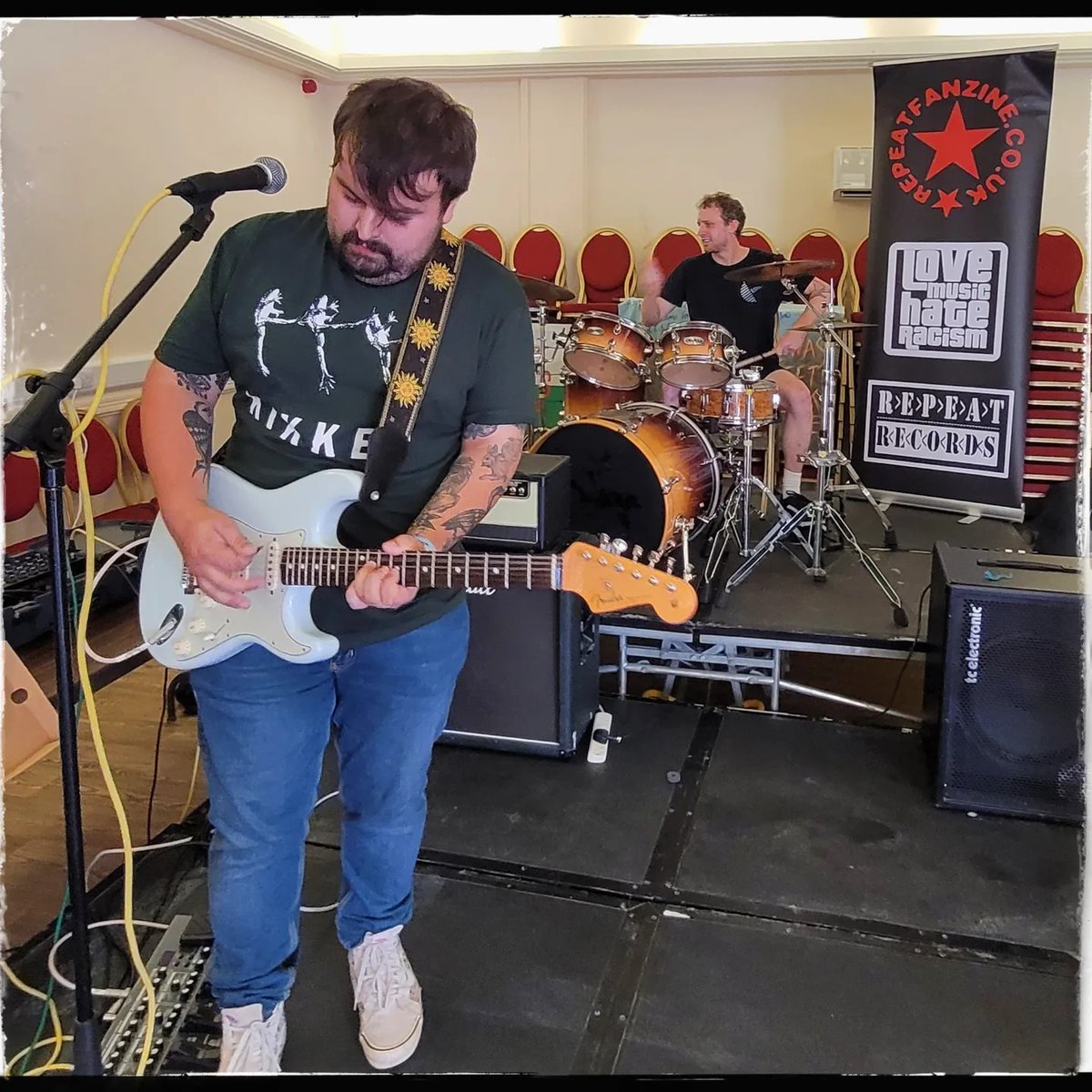 RichardREPEAT's tweet photo. Massive thanks to Dead Noize &amp; Gyro for their sets at Llanelli Unites Community Fun Day today; maybe not the easiest gig but lives will have been changed inspiring the next generation with both anti racism &amp; rock'n'roll. @lmhrnational @AntiRacismDay @welshmusicpod @SUTRLlanelli https://t.co/LR2L5xuoOI
