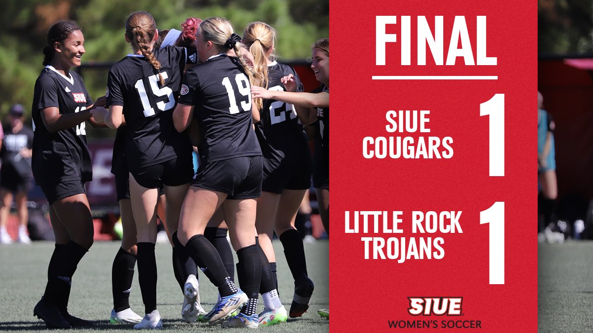 SIUEWSoccer's tweet photo. The Cougars draw against Little Rock with an amazing free-kick by Sydney Christopher 

#thisisSIUE https://t.co/l5MhTzIjoF