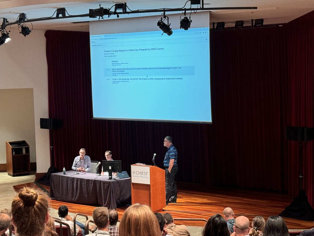 Excellent session on practice changing trials presented by ⁦<a href="/journal_CHEST/">CHEST® Journal</a>⁩ ⁦<a href="/accpchest/">CHEST</a>⁩