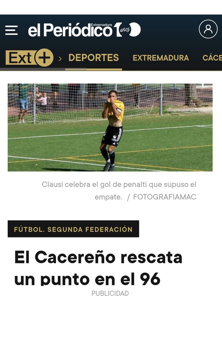 Gracias por hacerme partícipe de esta bonita portada 💪🏼💚

<a href="/JoseMOrtiz66/">José María Ortiz</a>
<a href="/EPExtremadura/">El Periódico Extremadura</a>
<a href="/fernandosb9/">F.Sosa</a> 
<a href="/CPCacerenoSAD/">CP Cacereño 🟢🐉</a>