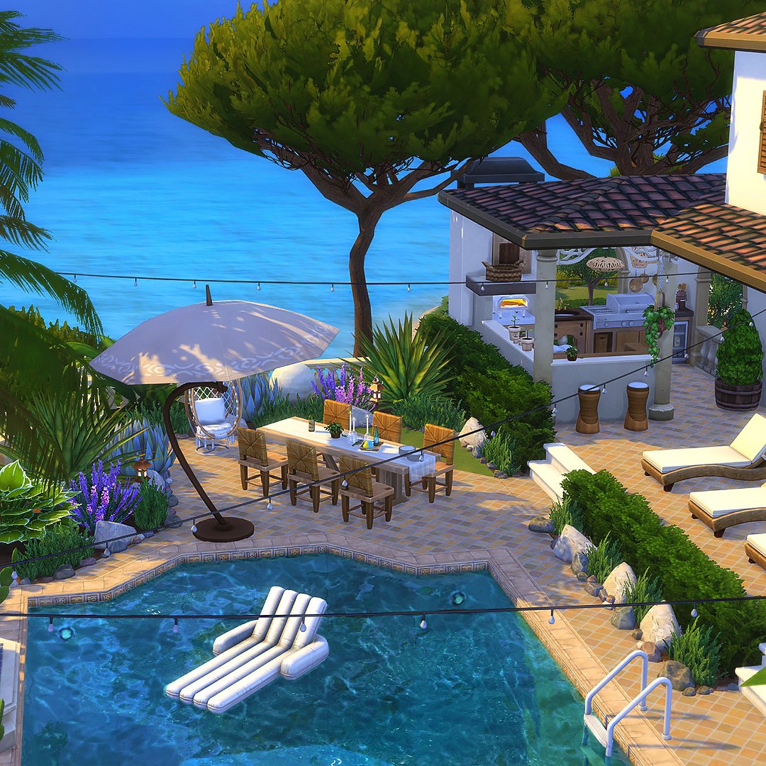 Sneak peek of my next build, a Mediterranean-Inspired Vacation Home in Tartosa! With outdoor kitchen, pool and amazing water views! 🌴🍊

YouTube & Gallery ID: SimCubeez

#TheSims4 #HomeChefHustle #ShowUsYourBuilds