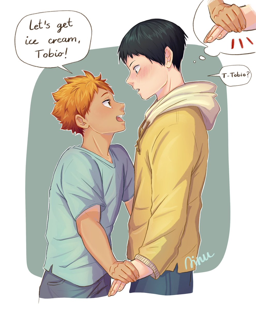 Kagehina first name basis 😳😳 plus more hand holding