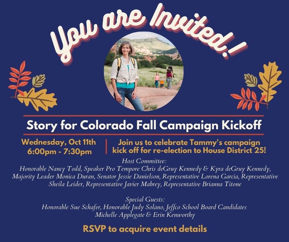 Story4CO's tweet photo. Join me Wed, 10/11, for my Fall Campaign Kick Off! RSVP w/ or w/o a contribution, to acquire the event address! Join us! RSVP here https://t.co/F24PORsyDi
#Story4HD25 #onevoteatatime https://t.co/FxNfzxkcjB