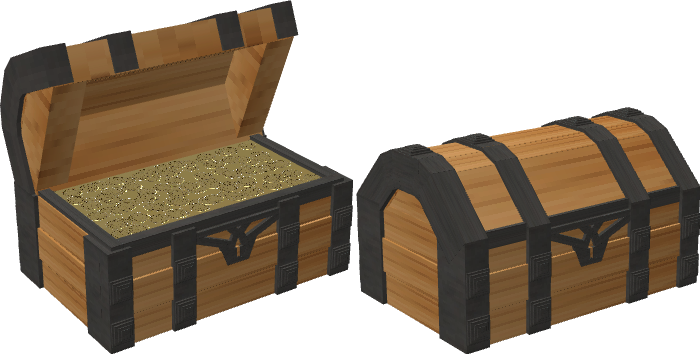 New 3D model : open and closed chest
#Minecraft