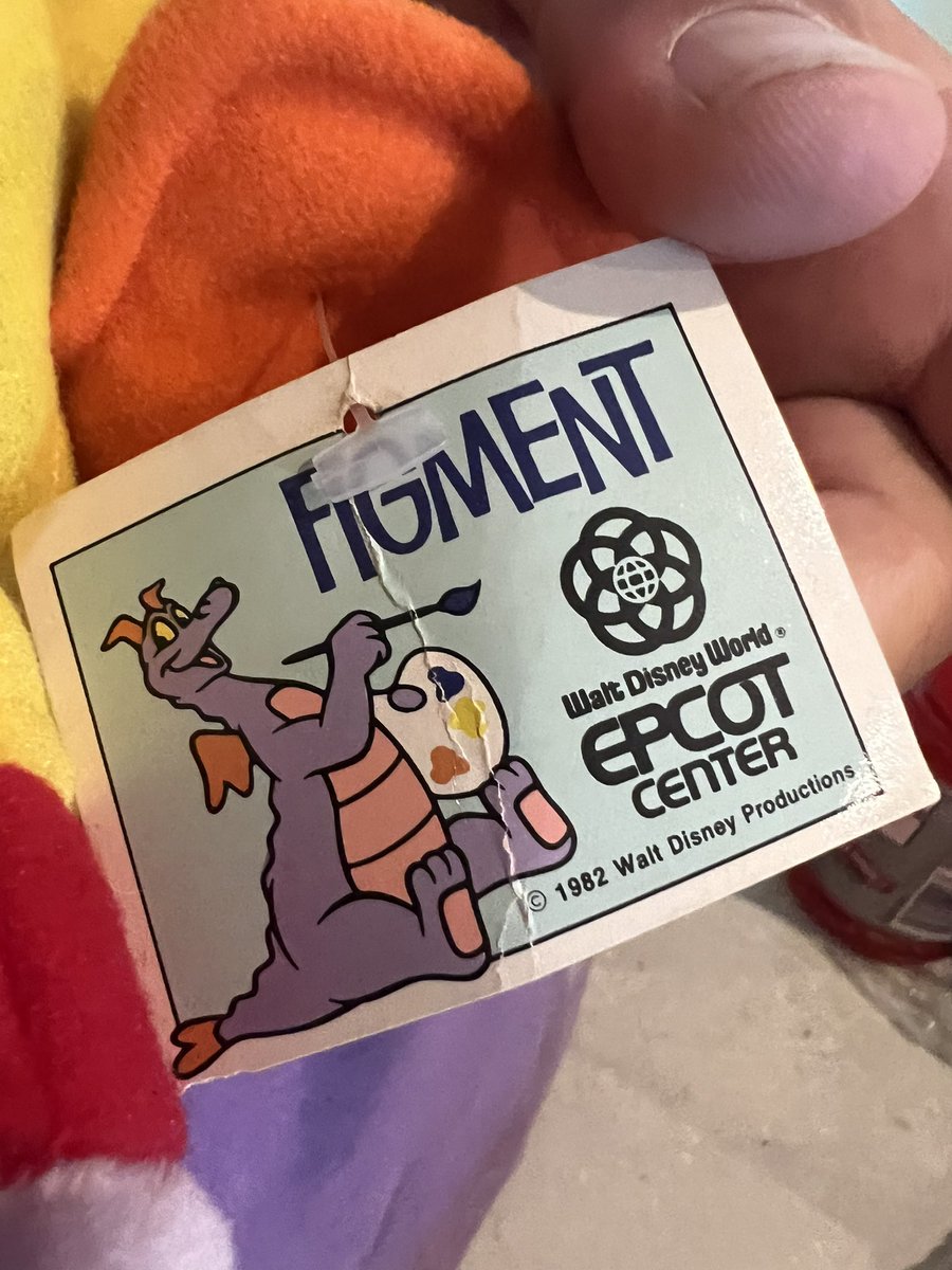 ParksAndCons's tweet image. The person in the Sonny Eclipse shirt is an easy target for 1982 Figment #EPCOTCenter #DFCExpo #Disney