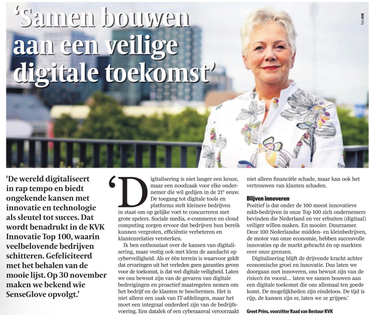 Kijk aan!! Dit is prachtig nieuws…. 

Twee ondernemers uit Staphorst bij de 100 meest innovatieve mkb-bedrijven van Nederland: Kooiker Zuigtechniek Staphorst en Dutek Energy Solutions! 

Trots op deze krachtige bedrijven in een sterke @RegioZwolle