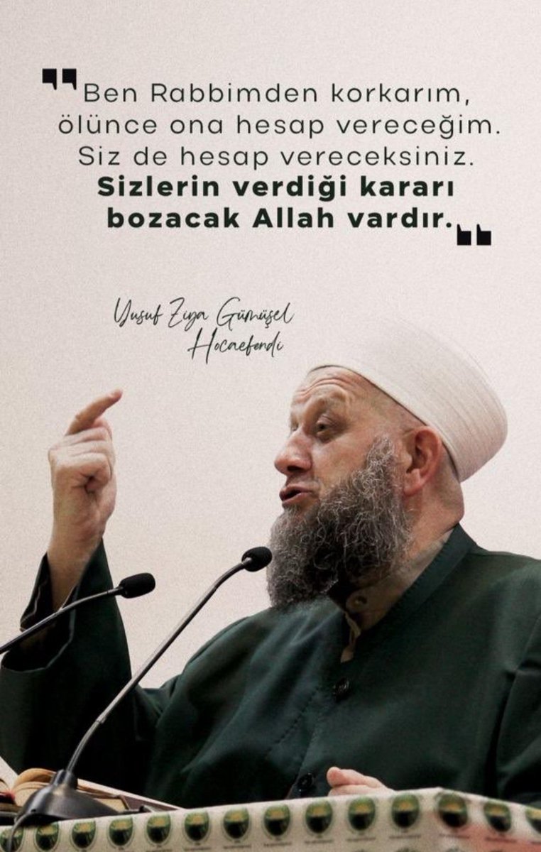 Yusuf Ziya Gümüşel Hocaefendi'ye 9 Ekim'de gerçekleşecek mahkemede tahliye bekliyoruz! Yusuf Hocamıza özgürlük! YusufHocayaAdalet @yilmaztunc @adalet_bakanlik @AliYerlikaya @hasandogan @TC_icisleri @TC_HSK