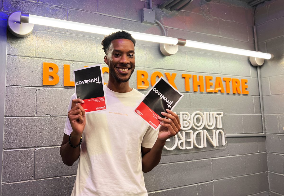 roundaboutnyc's tweet photo. We love when our #RoundaboutUnderground playwrights get to hold their playbills for the first time ❤️. Congratulations to @issayorkchop on making your New York debut this weekend with #CovenantPlay! https://t.co/84hrWzdXTJ