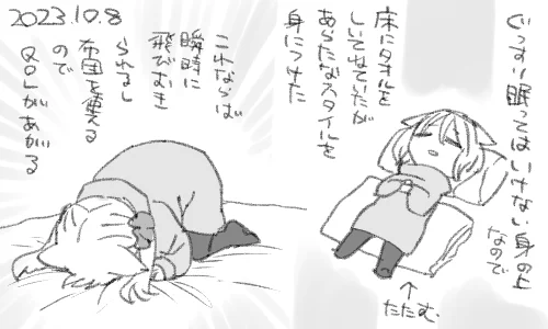 床はやっぱり痛いしこれからは冷たいのでダメです