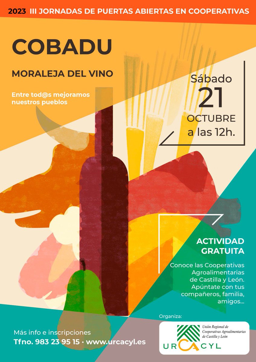 Participa en la Jornada de puertas abiertas en la Cooperativa Cobadu <a href="/cobadu_coop/">Cobadu</a> Vete con amigos o familiares. Sábado 21 de octubre a las 12,00 h. 
No te lo pierdas!!!