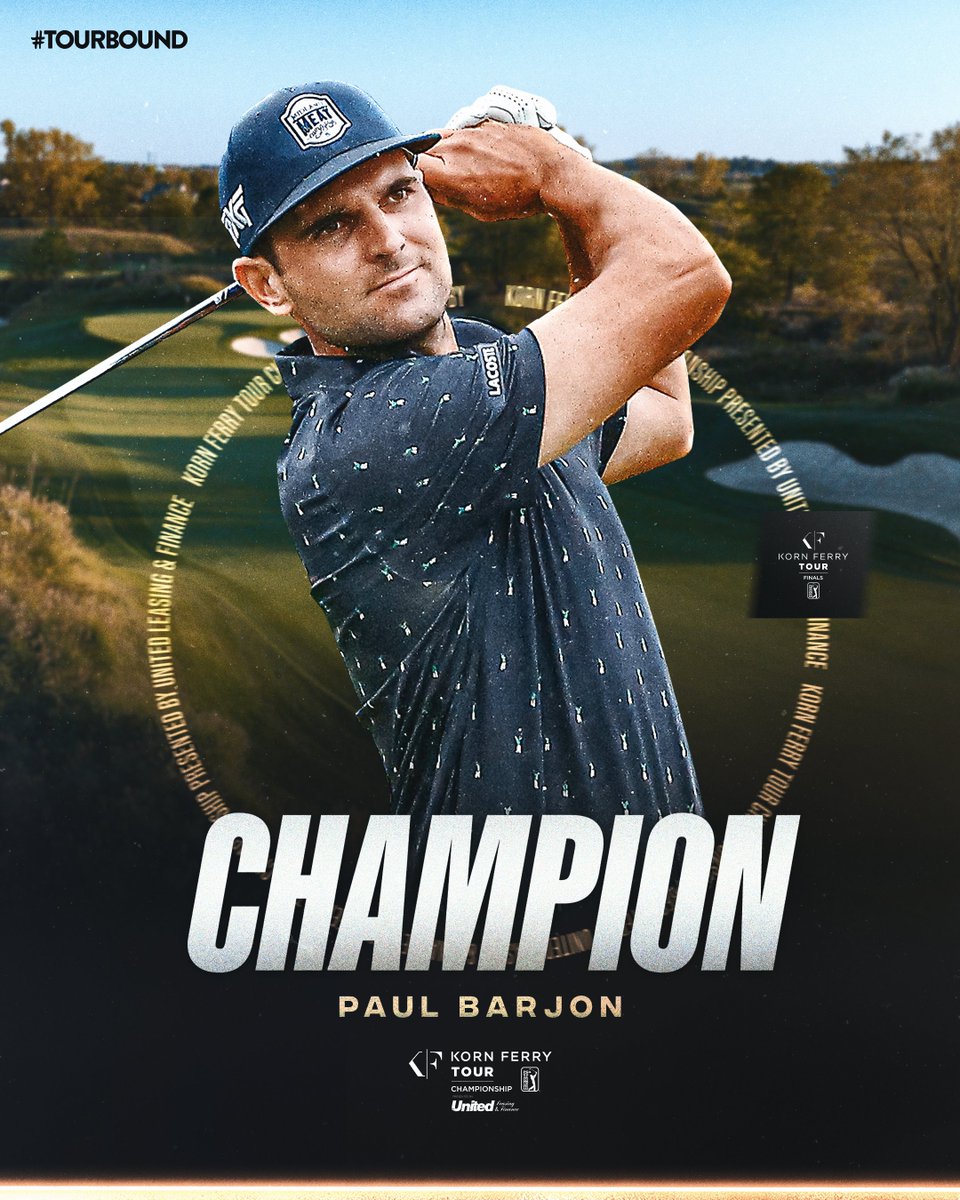 A win when it mattered most 🏆 Paul Barjon wins at @tourchampulf and is heading back to the @PGATOUR! #TOURBound