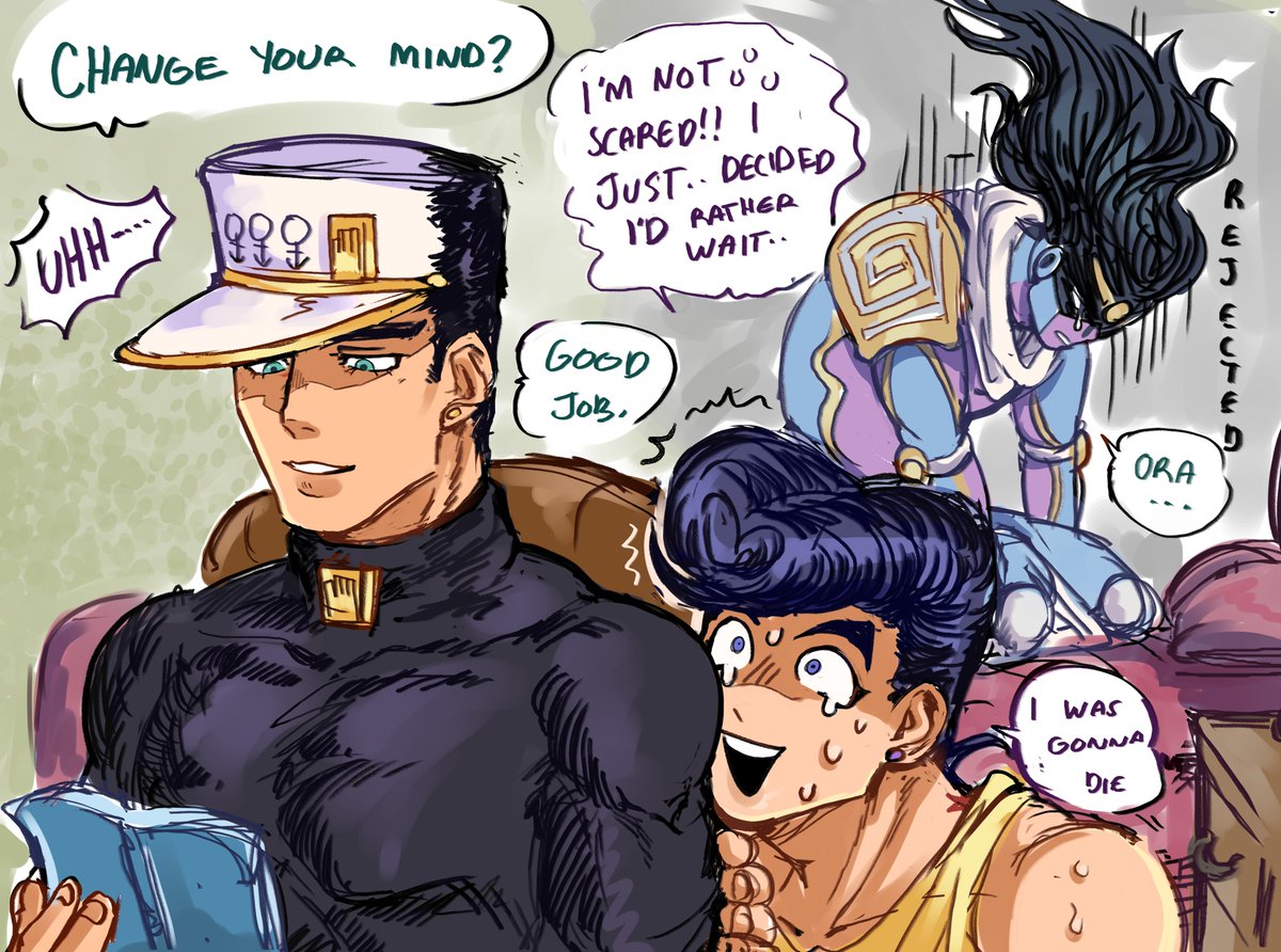 rimmybone's tweet photo. A lil #jotajosu #承仗 comic for fun lol

Josuke got a bit too overconfident there https://t.co/tXyXbav0zz