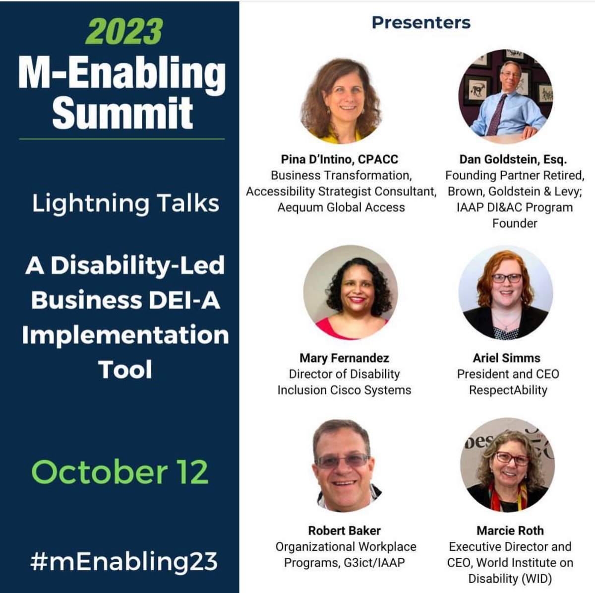 Check out WID Executive Director, Marcie Roth this week at #mEnabling23! It's not too late to register! buff.ly/3HSAsAF