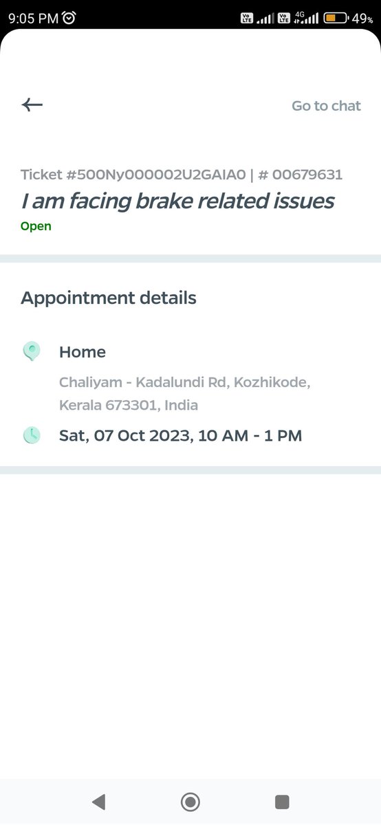AthikkKutty's tweet photo. @OlaElectric My ola is complaint no responce from service teem https://t.co/6n6dEA2nEw