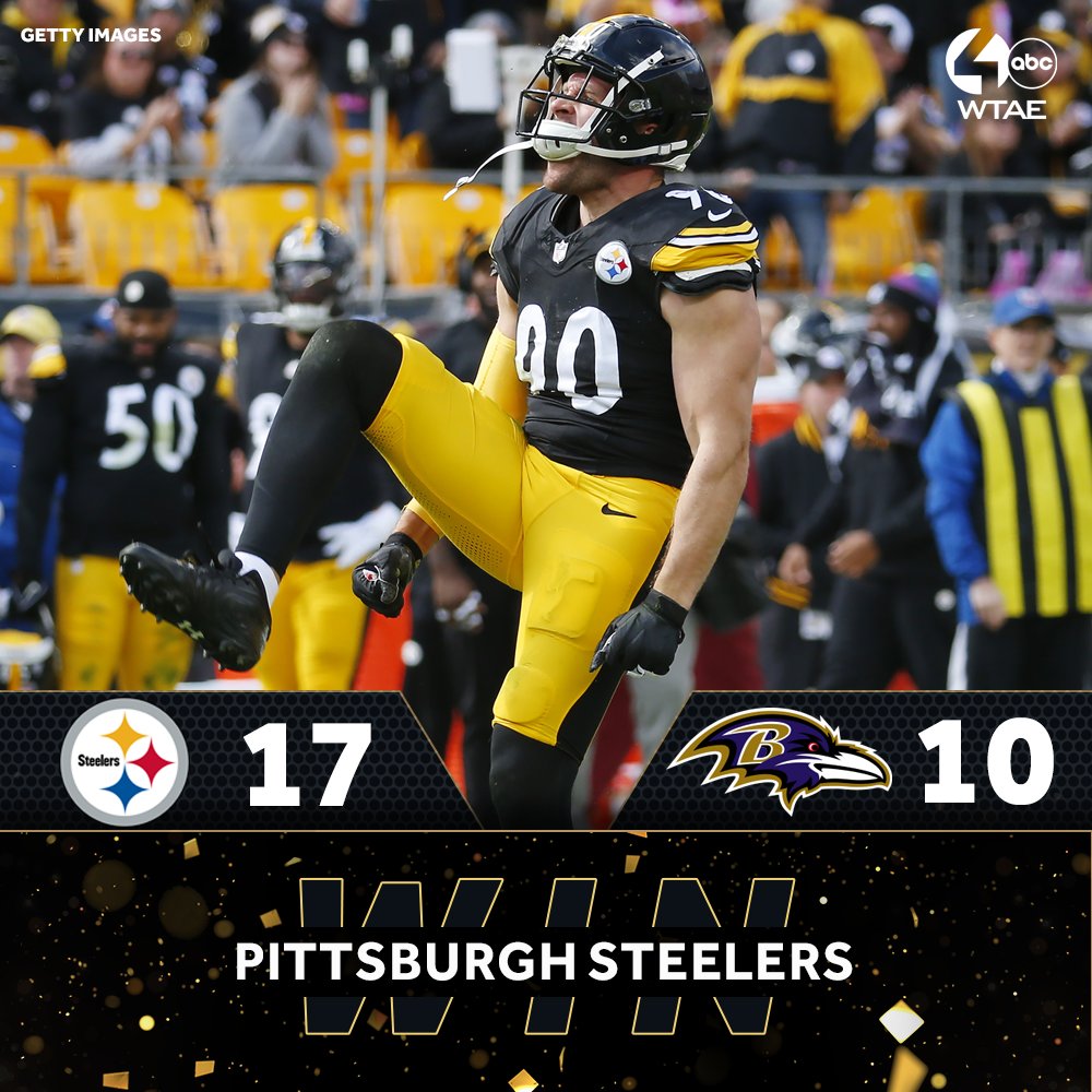 STEELERS WIN! Pittsburgh is now 3-2 after defeating conference rival Ravens.