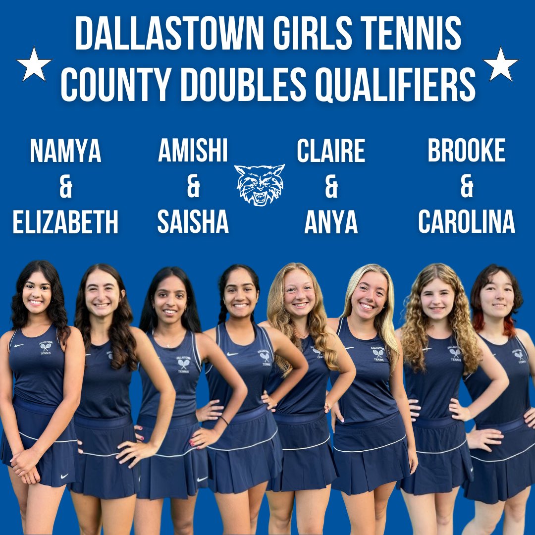Good luck to our 8 County Doubles Qualifiers! Tomorrow at 2 at Red Lion! <a href="/DtownWildcats/">Dallastown Athletics</a>