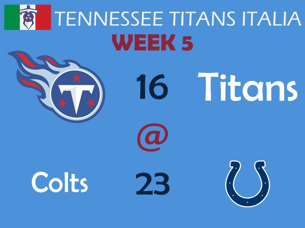 TitansIt's tweet photo. Week5 Bad L for our @Titans against Colts #TennesseeTitans #Titans                    #GoTitans #TitanUp #NFL             #AFC #NFLItalia #TitansItalia #afcsouth #TwoToneBlue #TwoToneBluenation #afcsouth https://t.co/cXjBpcGDeU
