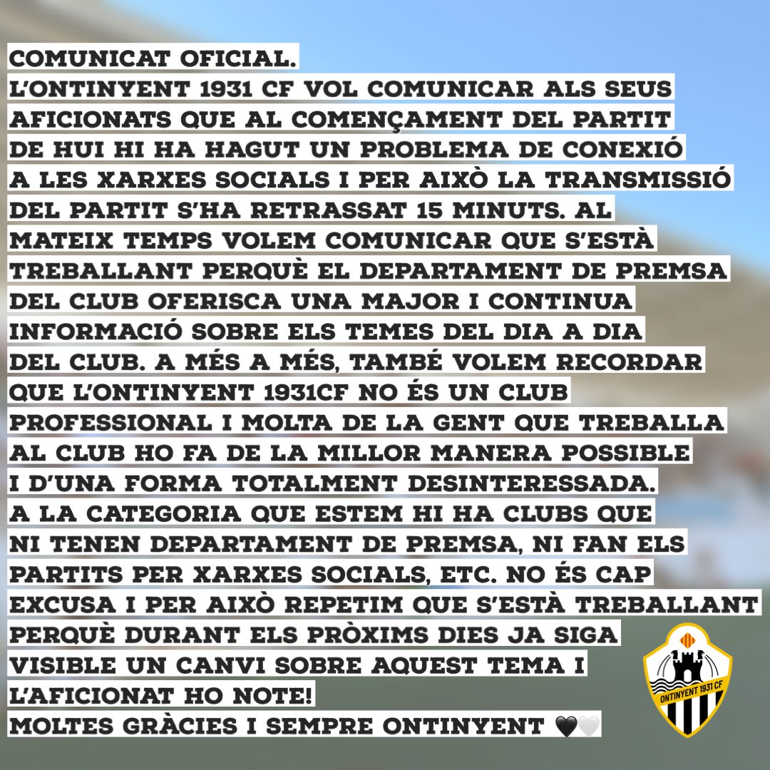 Ontinyent 1931 CF tweet media