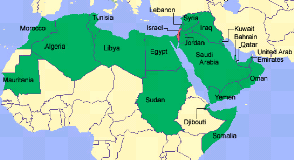 Martyupnorth's tweet photo. @Anthony__Koch Maps of Arab countries (green) and Israel (red). Note that Israel is like a tiny island in a sea of Arab countries.

Which group is trying to eliminate the other? https://t.co/xz6hWuluSG