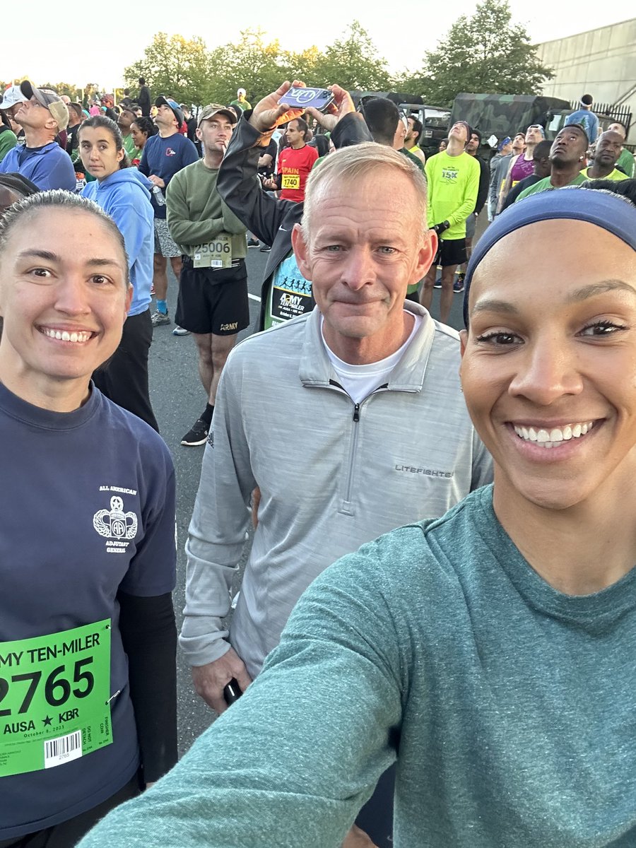 Nothing like the Army 10 miler after retirement!! Best last job ever!!