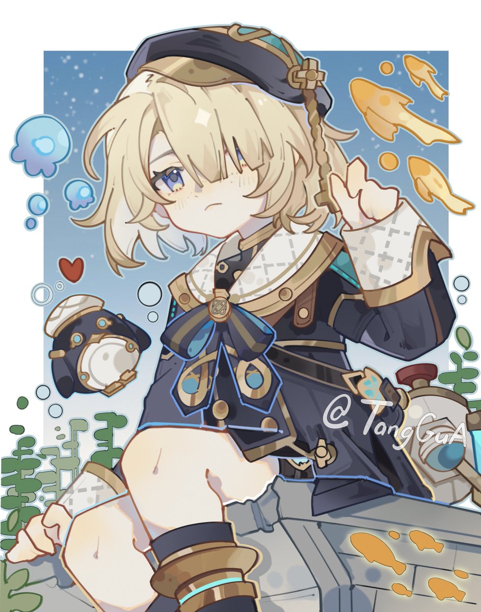 画了～

#Genshinlmpact #Freminet #菲米尼