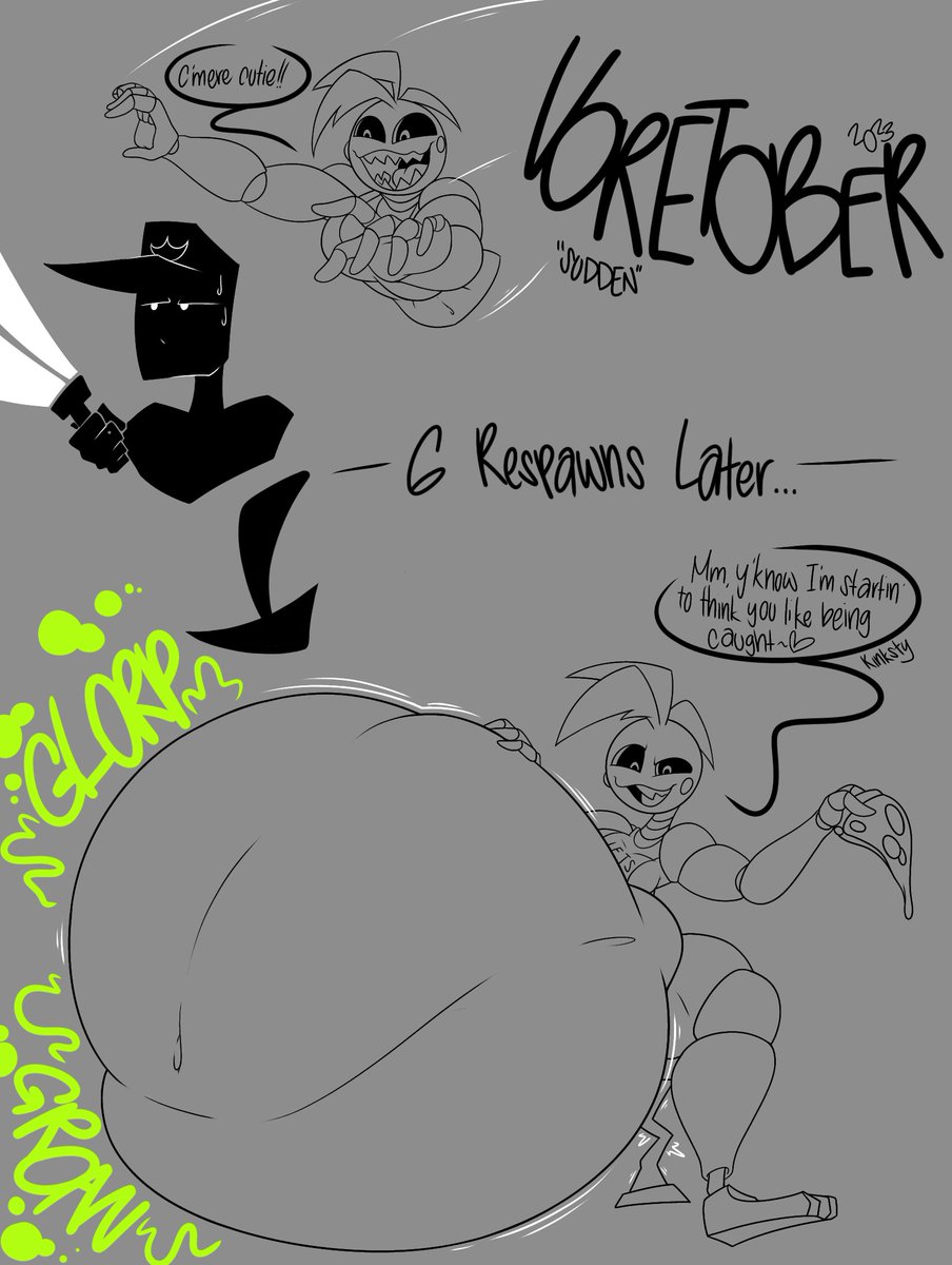 DaBeegEnjoya's tweet photo. Voretober Postin!: "Sudden"

Seems like Toy Chica has been enjoying her time with the night security. That and his seemingly infinite retries to get through night 2 lol. https://t.co/ytsa5e0JKt
