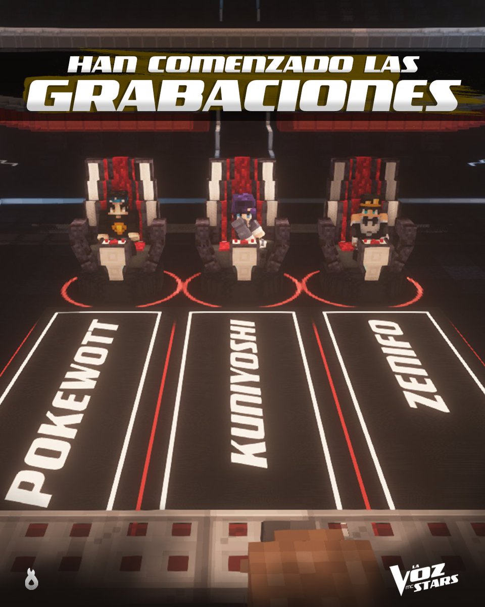 LaVozMinecraft's tweet photo. Han comenzado las grabaciones! Zenifo, Eli Kuniyoshi y Pokewott han iniciado la busqueda de talentos!, proximamente #LaVozMinecraft STARS! #Minecraft #TheVoice #singing #animation #lavozaudiciones2 https://t.co/KnJ1z7ec2p