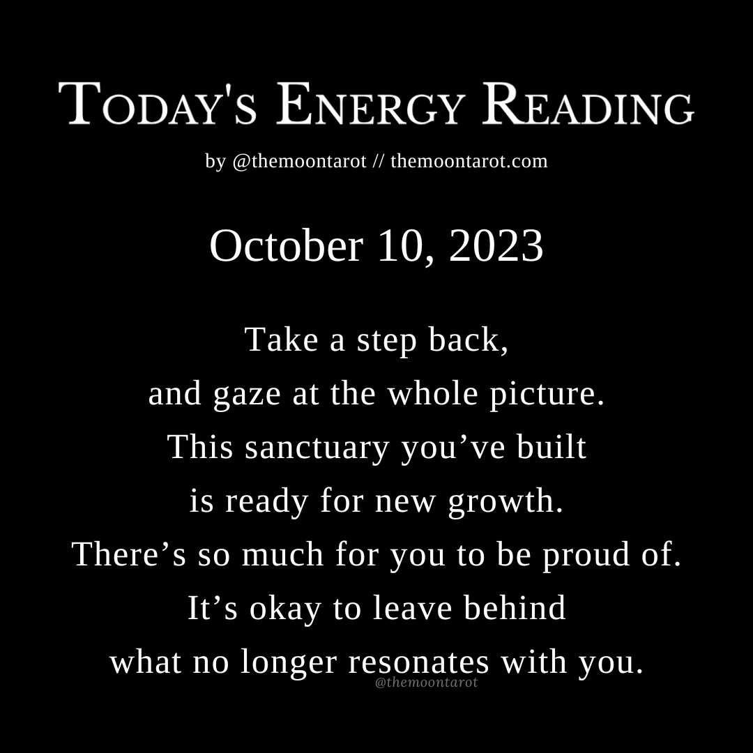 themoontarot_'s tweet photo. Today's Energy Reading: October 10, 2023

It’s still meaningful. You don’t need to hold onto everything for it to be impactful. Letting go doesn’t completely negate your feelings. It’s all about the journey… Give yourself permission to move forward. https://t.co/RvZSzhEv5s