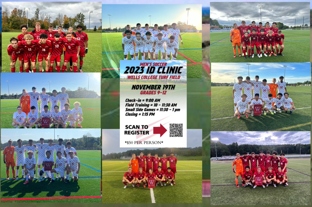 WellsMsoccer's tweet photo. Wells College Men’s Soccer ID Clinic November 19th 10am-1:15pm. #youngexpress #getyourrunningdone #soccerclinic #IDClinic https://t.co/fHewQH2Q3k