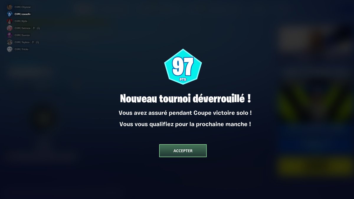 EVM_Structure's tweet photo. Gg à notre responsable esport chinzui qui ce qual et fait malheureusement top 2 et non top 1 , ça sera pour la prochaine fois ;) 💙

@LeMaillotEsport / @InstantGamingFR

#EVM #prime #ftn #Fortnite #solo #Cash #CUP https://t.co/tEY2yVgcB9