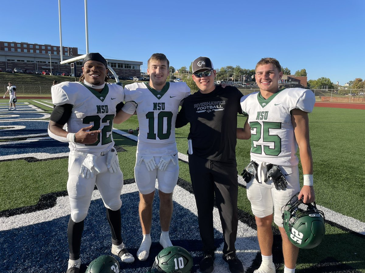 CoachWrather's tweet image. Great Team Win for NSU in Jeff City!

200 total yards and 2 TDs for the RB Room #RBEAST23 🦅🦅