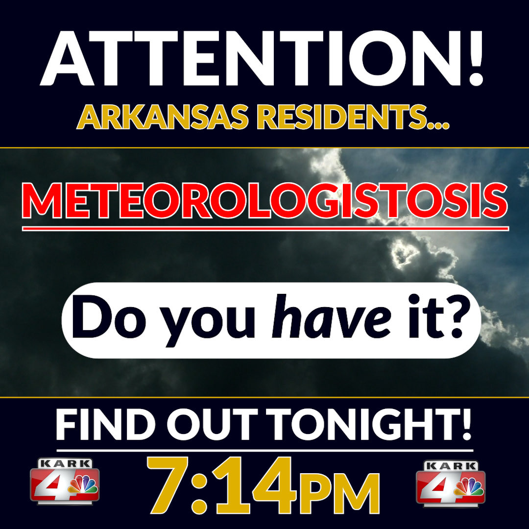 Do you know the symptoms of Meteorologistosis? Discover the signs tonight on KARK just before kickoff of the Dallas game. #FreeYak