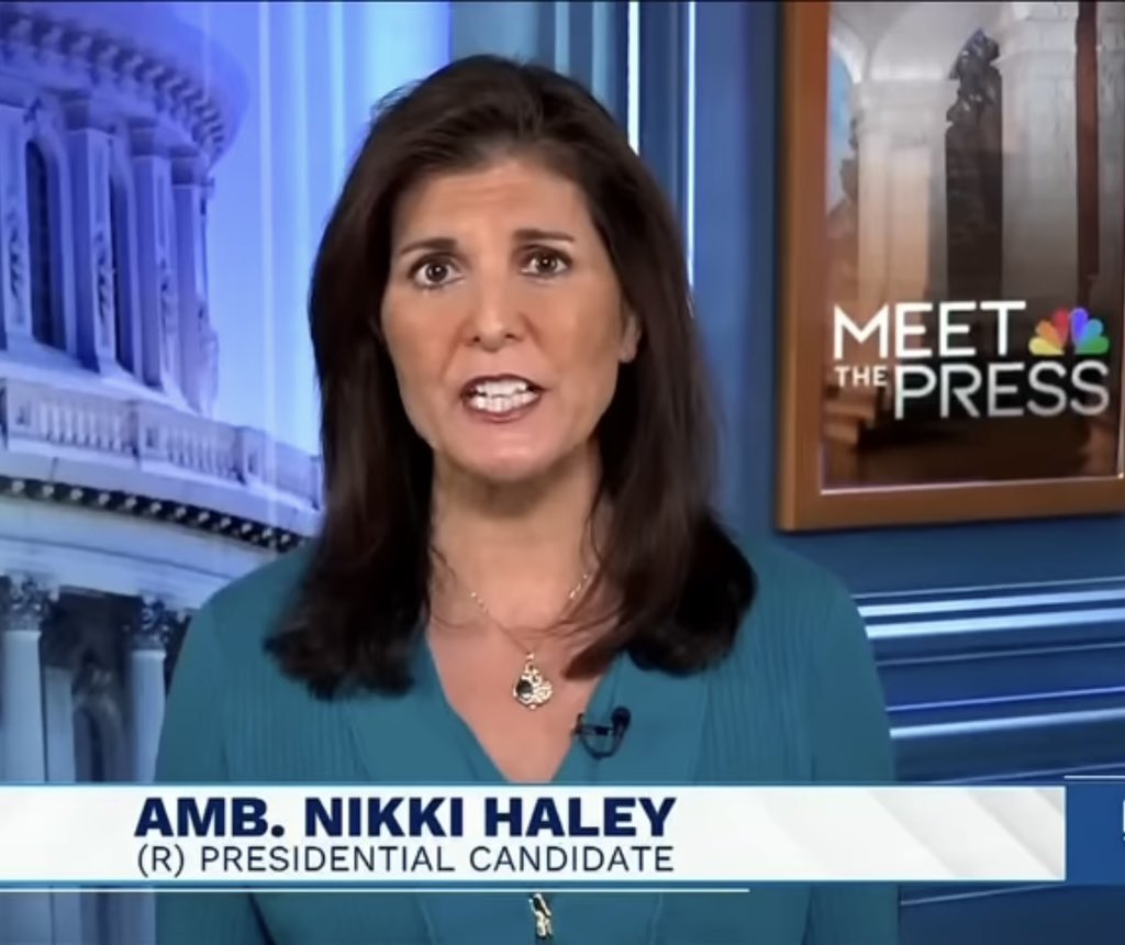 BREAKING: Republican 2024 presidential candidate Nikki Haley is humiliated on live national television as Meet the Press host Kristen Welker calls her out on a whopping lie about Pres. Biden and the attacks by Hammas against Israel. It all started when Welker asked Hailey if…