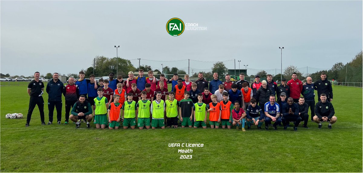 RobS__55's tweet photo. Another busy weekend! Block 2 of our 2023 @FAIMeath UEFA C Licence comes to an end. 

A brilliant weekend of coach development. 

Thank you to the clubs and players from across Meath/Louth who participated within our coaching practice, without you this would not be possible. 

☘️ https://t.co/cvxeF1l44P